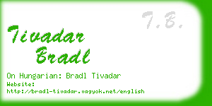 tivadar bradl business card